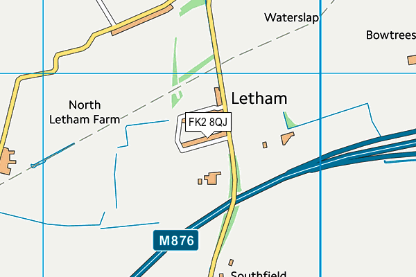 FK2 8QJ map - OS VectorMap District (Ordnance Survey)