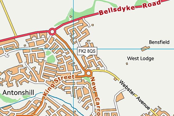 FK2 8QS map - OS VectorMap District (Ordnance Survey)