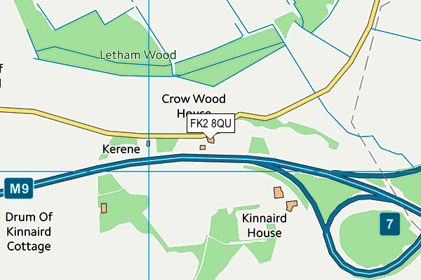 FK2 8QU map - OS VectorMap District (Ordnance Survey)