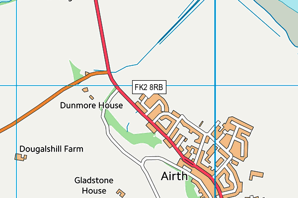 FK2 8RB map - OS VectorMap District (Ordnance Survey)