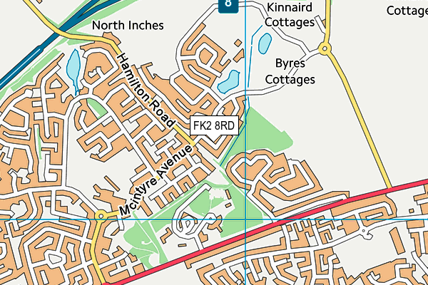 FK2 8RD map - OS VectorMap District (Ordnance Survey)