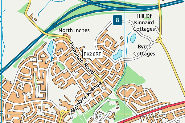 FK2 8RF map - OS VectorMap District (Ordnance Survey)