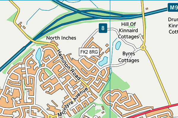 FK2 8RG map - OS VectorMap District (Ordnance Survey)