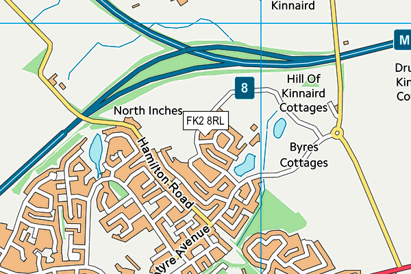 FK2 8RL map - OS VectorMap District (Ordnance Survey)