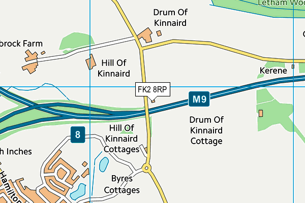 FK2 8RP map - OS VectorMap District (Ordnance Survey)