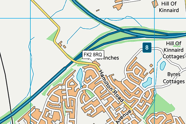 FK2 8RQ map - OS VectorMap District (Ordnance Survey)