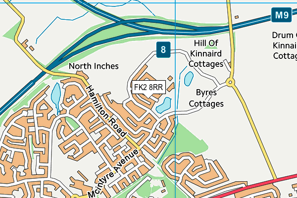 FK2 8RR map - OS VectorMap District (Ordnance Survey)