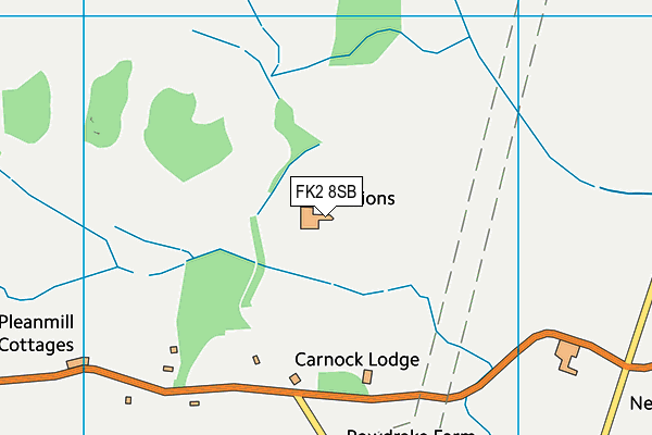 FK2 8SB map - OS VectorMap District (Ordnance Survey)