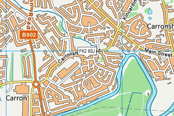 FK2 8SJ map - OS VectorMap District (Ordnance Survey)