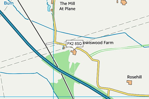 FK2 8SQ map - OS VectorMap District (Ordnance Survey)