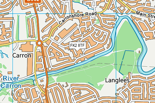 FK2 8TF map - OS VectorMap District (Ordnance Survey)