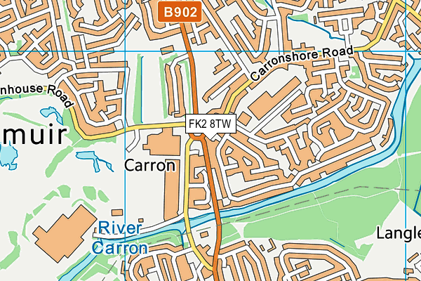 FK2 8TW map - OS VectorMap District (Ordnance Survey)