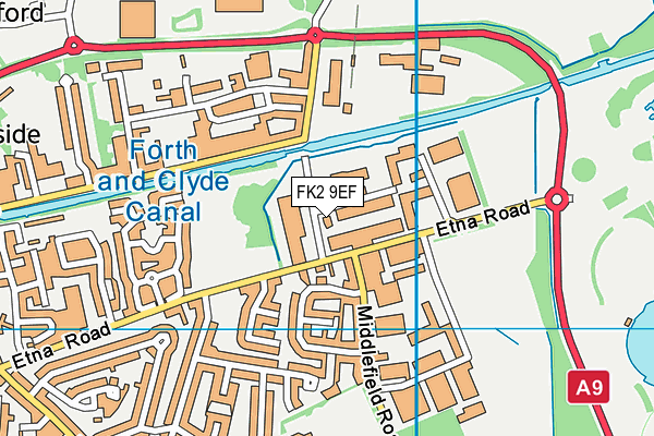 FK2 9EF map - OS VectorMap District (Ordnance Survey)