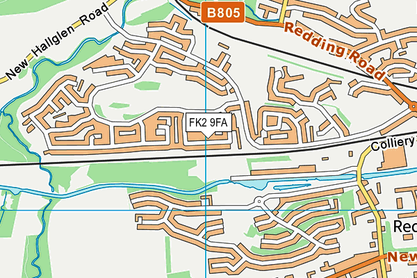 FK2 9FA map - OS VectorMap District (Ordnance Survey)