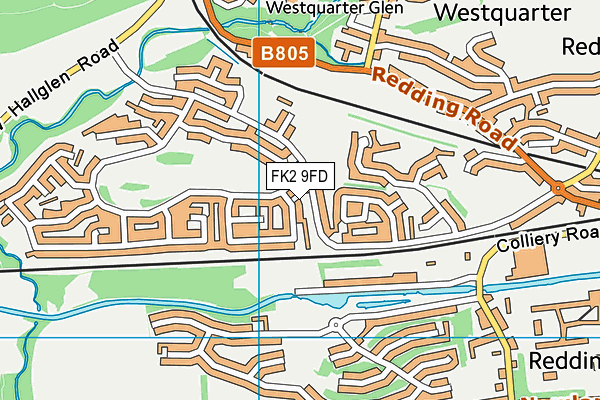 FK2 9FD map - OS VectorMap District (Ordnance Survey)