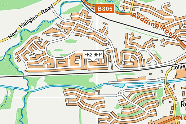FK2 9FP map - OS VectorMap District (Ordnance Survey)