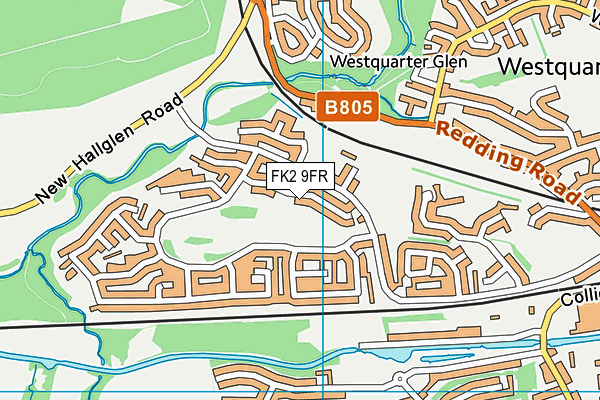 FK2 9FR map - OS VectorMap District (Ordnance Survey)