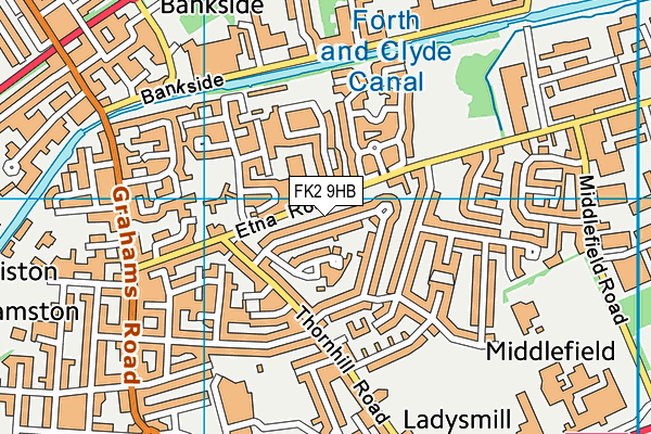 FK2 9HB map - OS VectorMap District (Ordnance Survey)