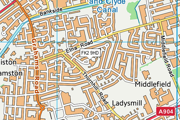 FK2 9HD map - OS VectorMap District (Ordnance Survey)