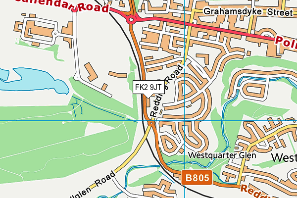 FK2 9JT map - OS VectorMap District (Ordnance Survey)