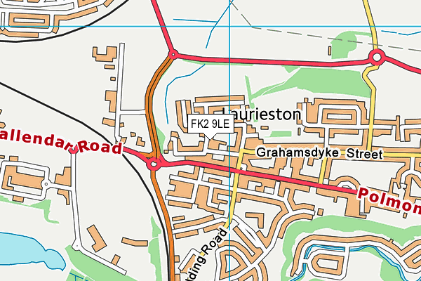 FK2 9LE map - OS VectorMap District (Ordnance Survey)