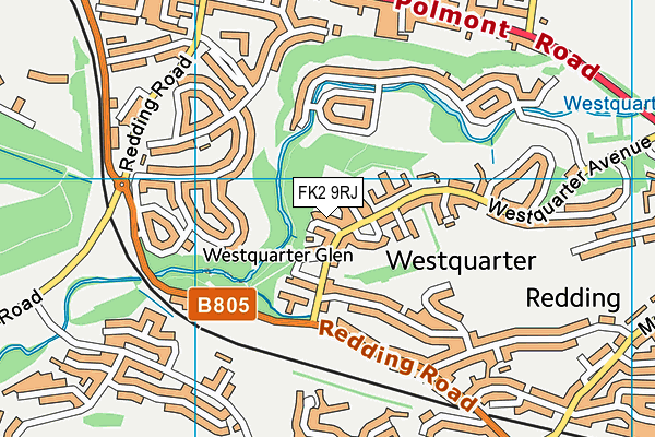 FK2 9RJ map - OS VectorMap District (Ordnance Survey)