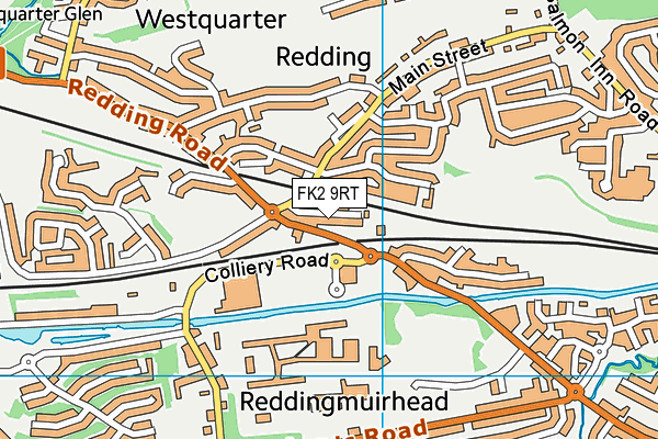 FK2 9RT map - OS VectorMap District (Ordnance Survey)