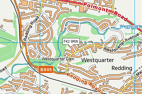 FK2 9RW map - OS VectorMap District (Ordnance Survey)