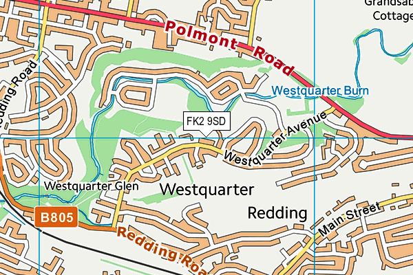 FK2 9SD map - OS VectorMap District (Ordnance Survey)