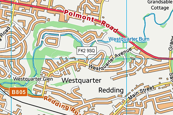 FK2 9SQ map - OS VectorMap District (Ordnance Survey)