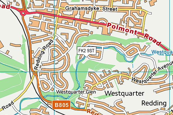 FK2 9ST map - OS VectorMap District (Ordnance Survey)