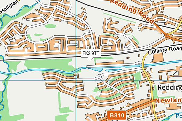 FK2 9TT map - OS VectorMap District (Ordnance Survey)