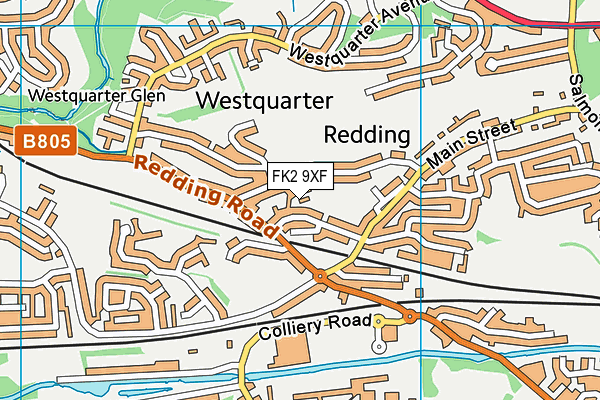 FK2 9XF map - OS VectorMap District (Ordnance Survey)