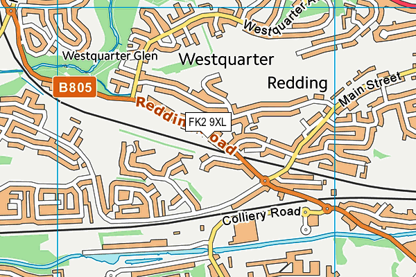 FK2 9XL map - OS VectorMap District (Ordnance Survey)