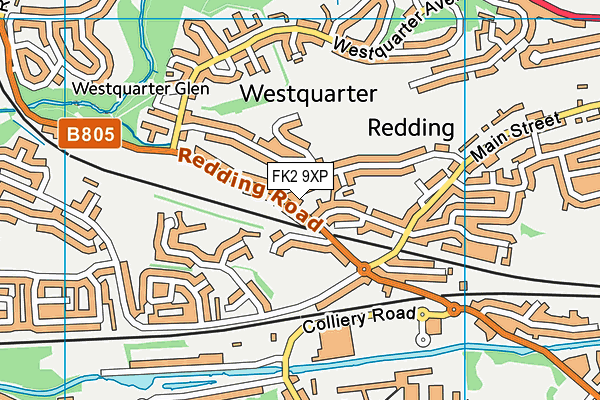 FK2 9XP map - OS VectorMap District (Ordnance Survey)