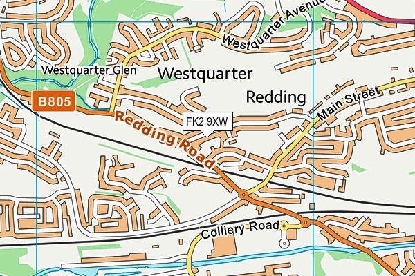 FK2 9XW map - OS VectorMap District (Ordnance Survey)