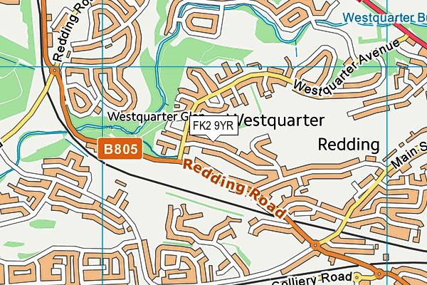 FK2 9YR map - OS VectorMap District (Ordnance Survey)