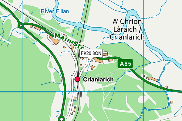 FK20 8QN map - OS VectorMap District (Ordnance Survey)