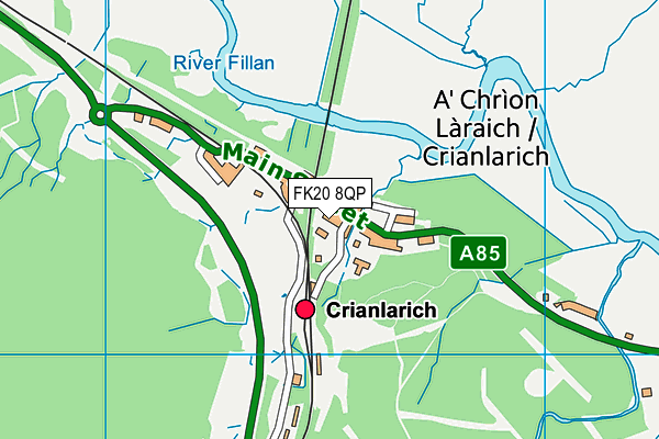 FK20 8QP map - OS VectorMap District (Ordnance Survey)