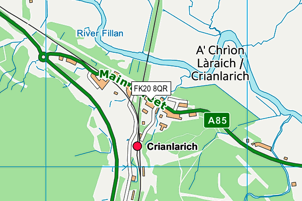 FK20 8QR map - OS VectorMap District (Ordnance Survey)