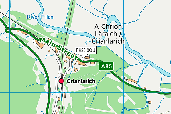 FK20 8QU map - OS VectorMap District (Ordnance Survey)