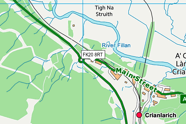 FK20 8RT map - OS VectorMap District (Ordnance Survey)