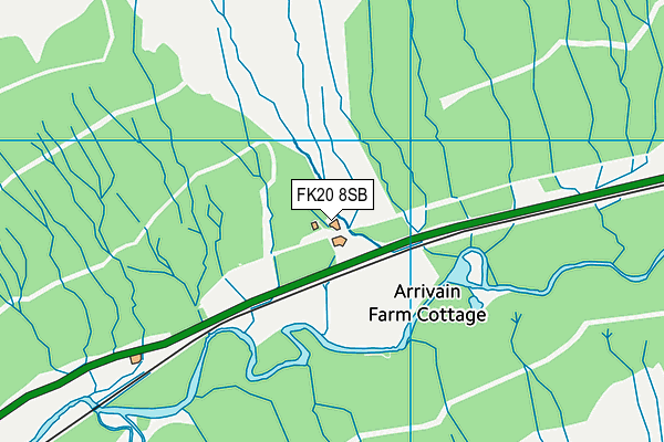FK20 8SB map - OS VectorMap District (Ordnance Survey)