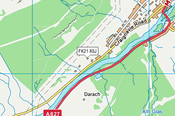 FK21 8SJ map - OS VectorMap District (Ordnance Survey)