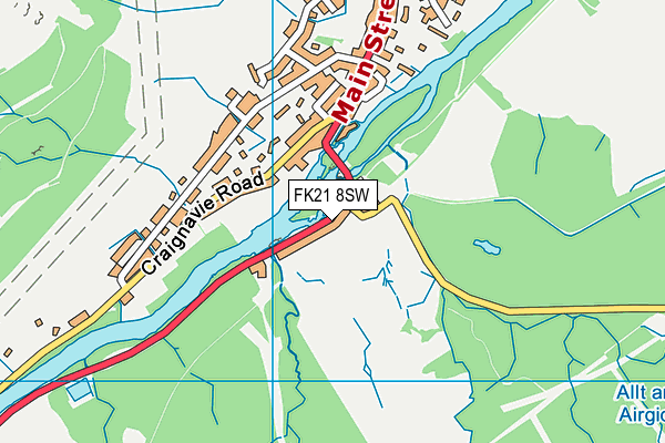 FK21 8SW map - OS VectorMap District (Ordnance Survey)