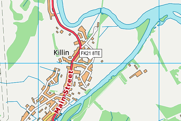 FK21 8TE map - OS VectorMap District (Ordnance Survey)