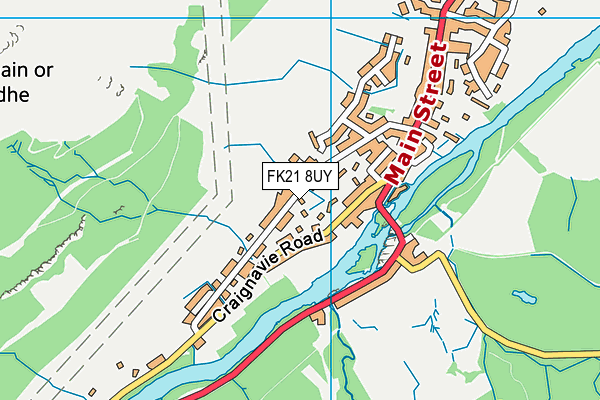FK21 8UY map - OS VectorMap District (Ordnance Survey)