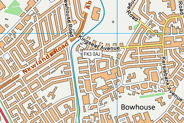 FK3 0AJ map - OS VectorMap District (Ordnance Survey)