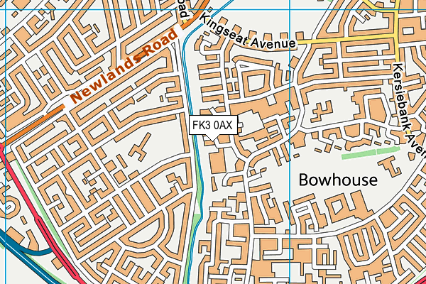 FK3 0AX map - OS VectorMap District (Ordnance Survey)