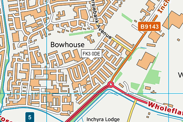 FK3 0DE map - OS VectorMap District (Ordnance Survey)